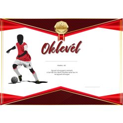 Oklevél focis