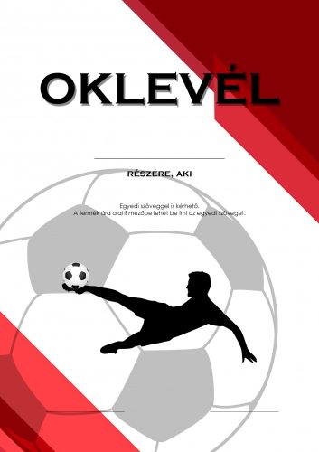 Oklevél focis 3