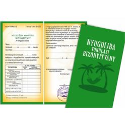 Nyugdíjba vonulási bizonyítvány