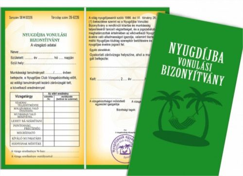 Nyugdíjba vonulási bizonyítvány