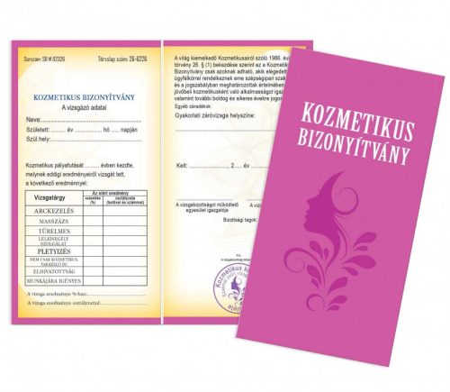 Kozmetikus bizonyítvány
