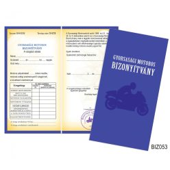 Gyorsasági Motoros bizonyítvány