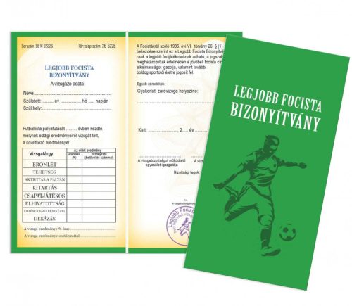 Legjobb Focista Bizonyítvány