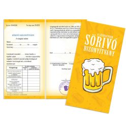 Sörivó Bizonyítvány
