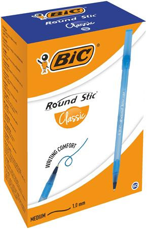 Golyóstoll, 0,32 mm, kupakos, BIC "Round Stic Classic", kék