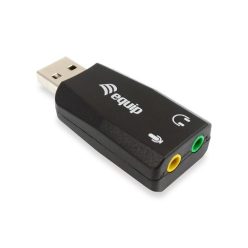   Audio adapter, 3,5 mm jack-USB átalakító, EQUIP "Life"