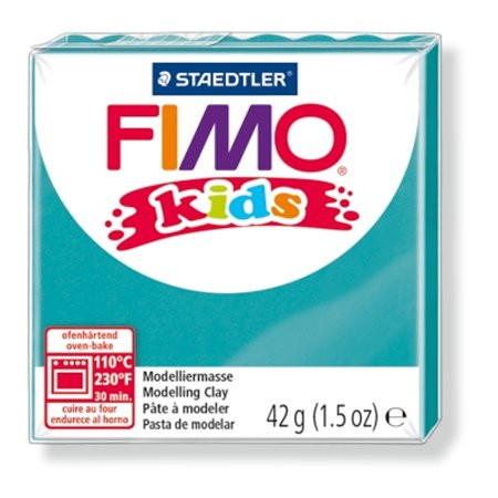 Gyurma, 42 g, égethető, FIMO "Kids", türkiz