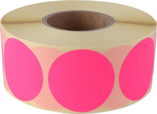 Etikett, 38 mm kör, 1000 etikett/tekercs, rózsaszín