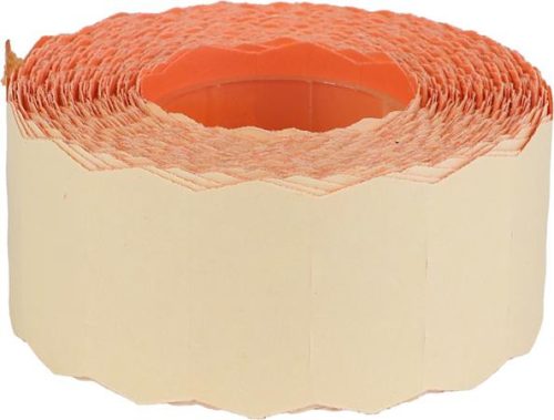 Árazószalag, 25x16 mm, gyengített ragasztóval, pasztell narancssárga
