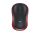 Egér, vezeték nélküli, optikai, közepes méret, USB, LOGITECH "M185", piros