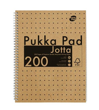 Spirálfüzet, A4, vonalas, 100 lap, PUKKA PAD "Jotta Kraft"