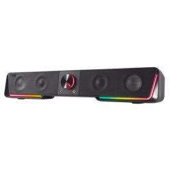   Hangszóró, 12W, 2x3.5 mm jack + USB-A, SPEEDLINK "GRAVITY RGB Stereo Soundbar", fekete