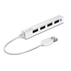   USB elosztó-HUB, 4 port, USB 2.0, SPEEDLINK "Snappy Slim" fehér