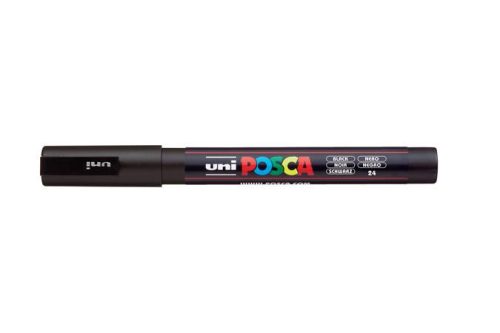 Dekormarker, 0,9-1,3 mm, UNI "Posca PC-3M", fekete