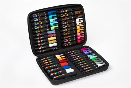 Dekormarker-készlet, táskában, UNI "Posca", 40 darabos