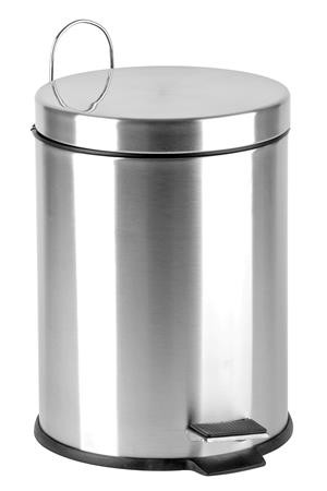 Pedálos szemetes, rozsdamentes acél, kivehető műanyag vödörrel, 3 liter