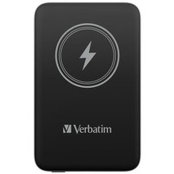   Power bank, mágneses (vezeték nélküli), 10.000mAh, VERBATIM "MCP-10, fekete