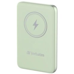   Power bank, mágneses (vezeték nélküli), 10.000mAh, VERBATIM "MCP-10, zöld