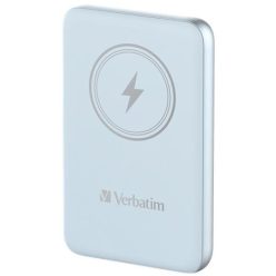   Power bank, mágneses (vezeték nélküli), 10.000mAh, VERBATIM "MCP-10, kék