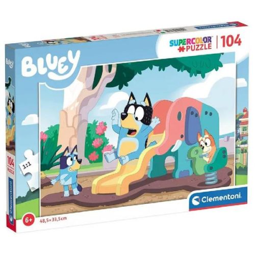 Clementoni Bluey kutya csúszdázik 104 db-os supercolor puzzle