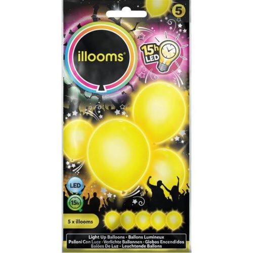 Illooms LED lufi - Sárga színű 5 db-os