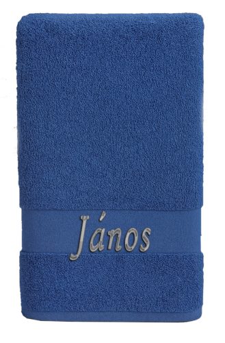 Egyedi névvel hímzett törölköző/Királykék
