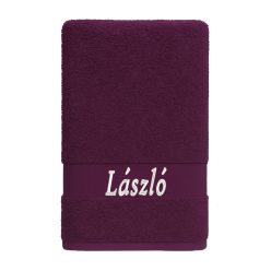 Egyedi névvel hímzett törölköző/Plum lila