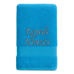   Törölköző hímzéssel – saját névvel vagy szöveggel/Karibi kék