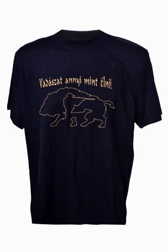 Vadász póló hímzett