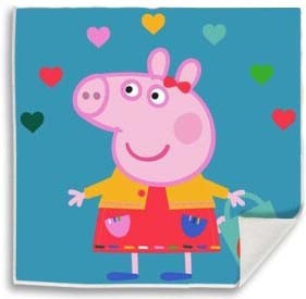 Peppa malac Hearts Mágikus Kéztörlő arctörlő, törölköző 30x30cm