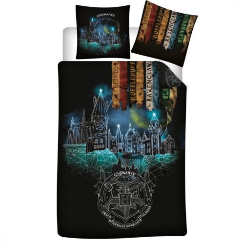 Harry Potter Hogwarts Enchanted Night ágyneműhuzat 140×200cm, 63×63 cm microfibre