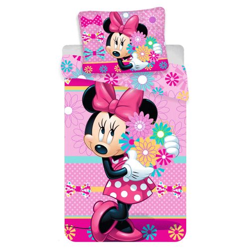 Disney Minnie Bows and flowers ágyneműhuzat 140×200cm, 70×90 cm