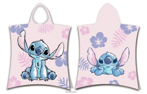 Disney Lilo és Stitch, A csillagkutya Pink strand törölköző poncsó 50x115 cm