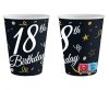 Happy Birthday 18 B&C papír pohár 6 db-os 200 ml