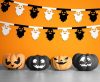 Halloween Szellem Black papír girland 360 cm