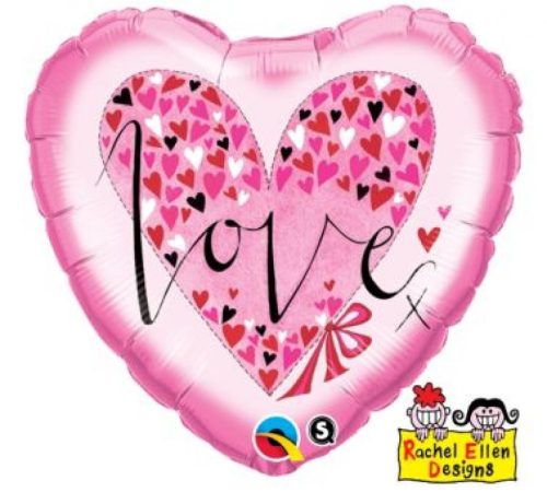 Szerelem Hearts fólia lufi 46 cm