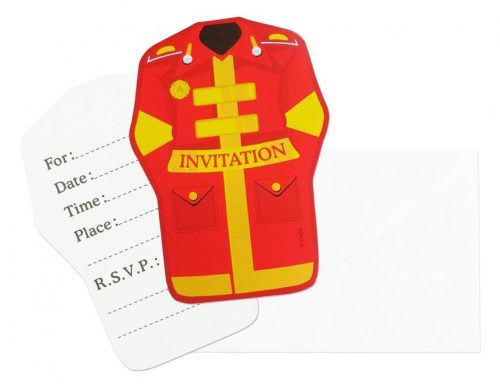 Tűzoltóság Fire Brigade meghívó 6 db-os