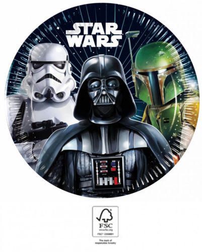 Star Wars Galaxy papírtányér 8 db-os 20 cm FSC