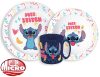 Disney Lilo és Stitch Palms étkészlet, micro műanyag szett bögrével 265 ml