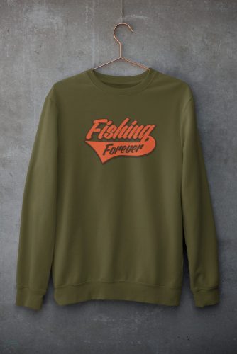 Fishing Forever unisex pulóver military