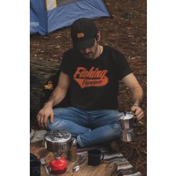 Fishing Forever férfi fekete póló