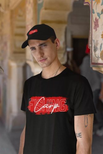 Carp Fishing fekete póló
