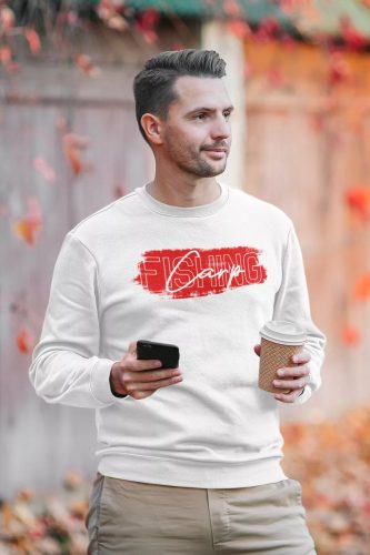 Carp Fishing pulóver fehér unisex pulóver