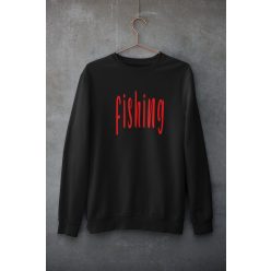Fishing unisex pulóver fekete