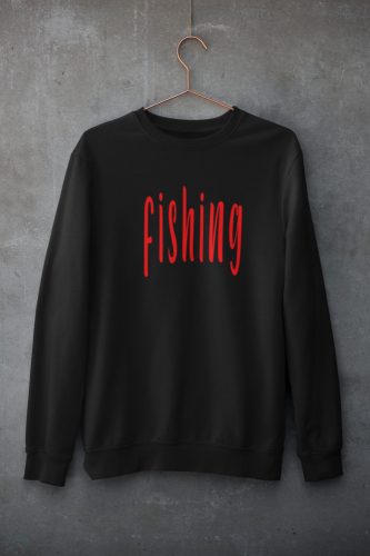 Fishing unisex pulóver fekete