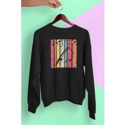 Fishing color unisex pulóver fekete