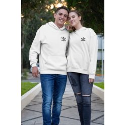 Horgász  unisex kapucnis fehér pulóver