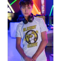 19.szint elérve fehér póló/Feliratozható!