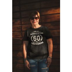   Eddig csak kamaszodtam női fekete karcsúsitott póló/Feliratozható!