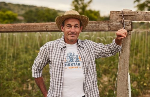 Hektár harcos Férfi  fehér póló